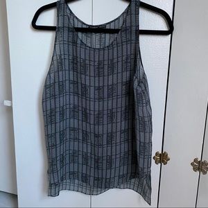 Theory Sheer Silk Tank Blouse